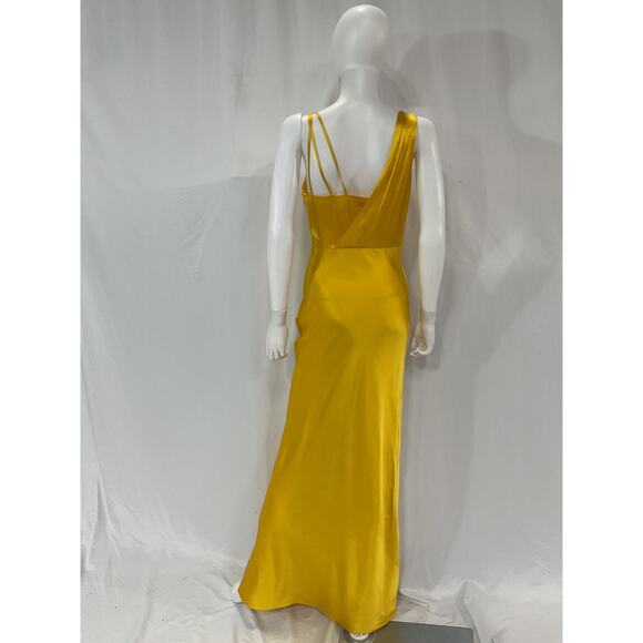 Veronica Beard 'Sanderson' Gold Charmeuse Dress Size 2 - Picture 3 of 5